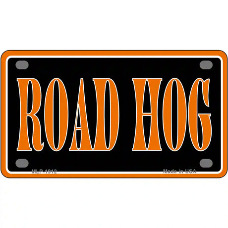 Road Hog Metal Novelty License Plate 4" x 2.2" (MLP)