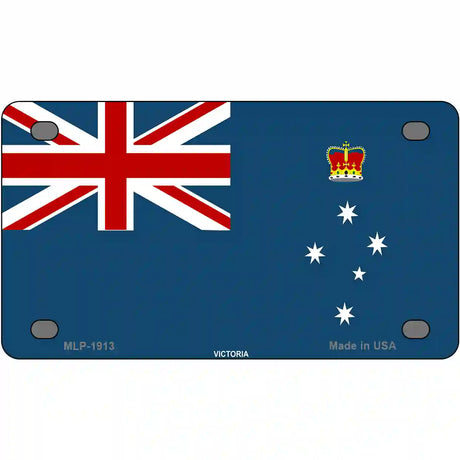 Victoria Flag Metal Novelty License Plate 4" x 2.2" (MLP)