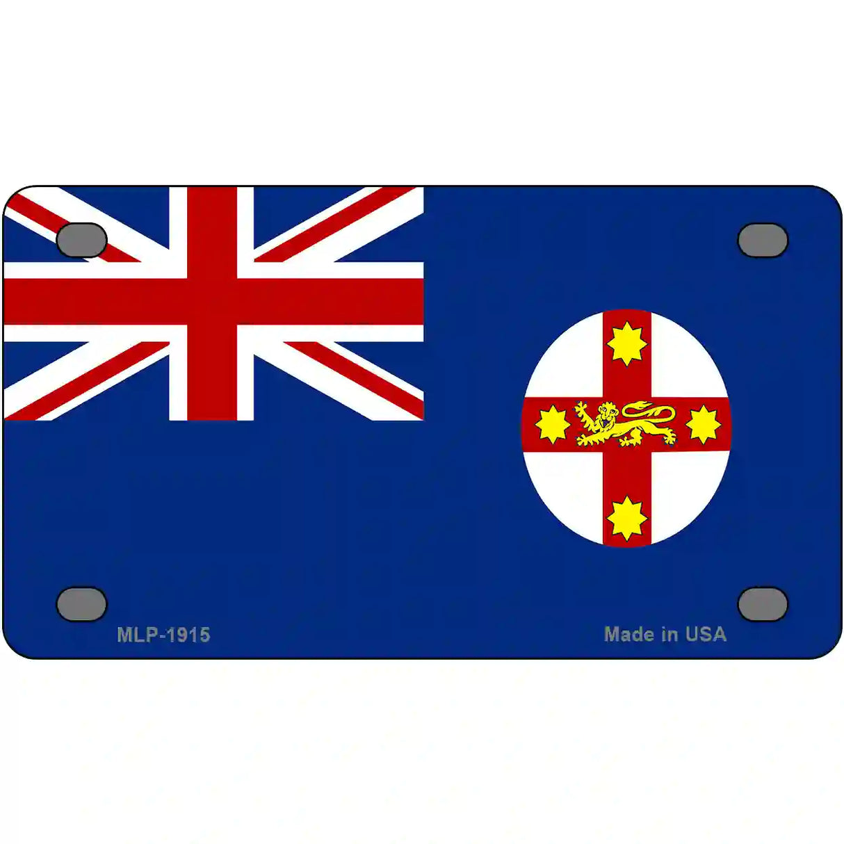 New South Wales Flag Metal Novelty License Plate 4" x 2.2" (MLP)