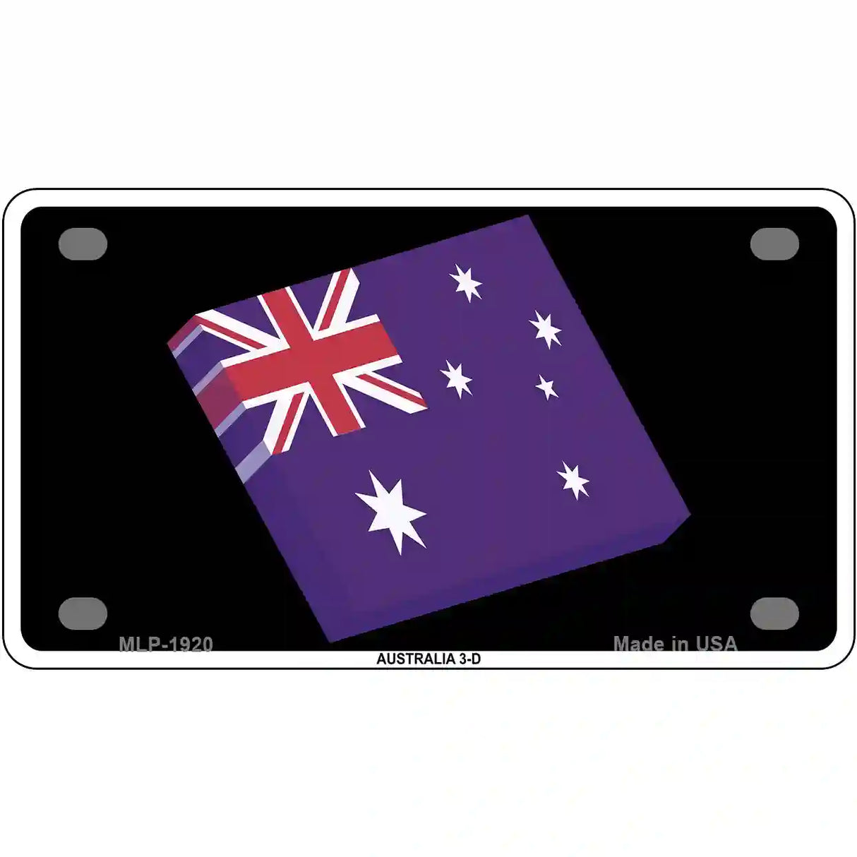 Australia 3-D Flag Metal Novelty License Plate 4" x 2.2" (MLP)