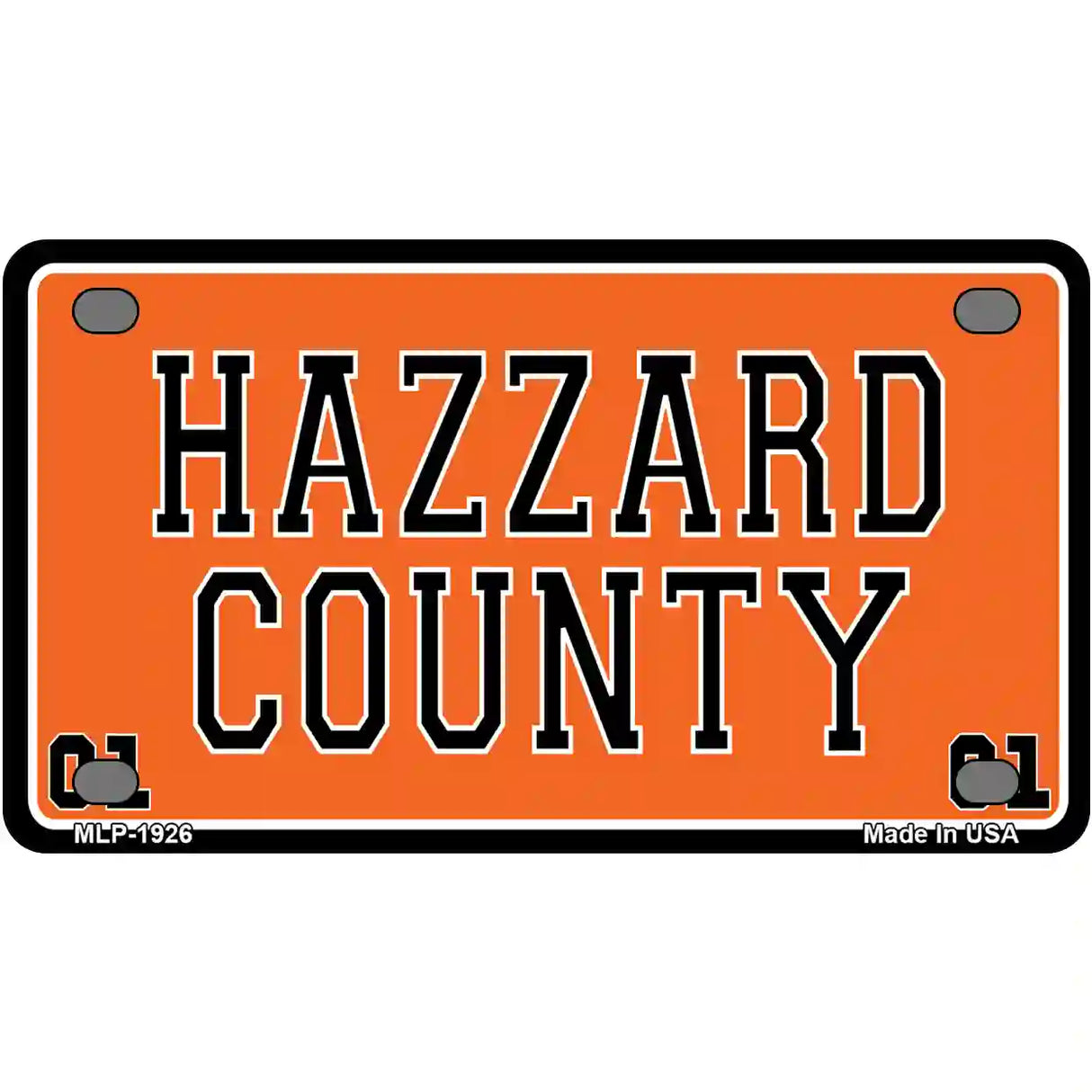 Hazard County Metal Novelty License Plate 4" x 2.2" (MLP)