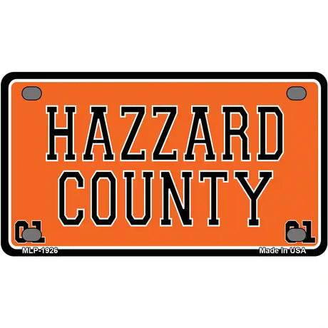 Hazard County Metal Novelty License Plate 4" x 2.2" (MLP)