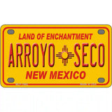 Arroyo Seco Yellow New Mexico Novelty License Plate 4" x 2.2" (MLP)