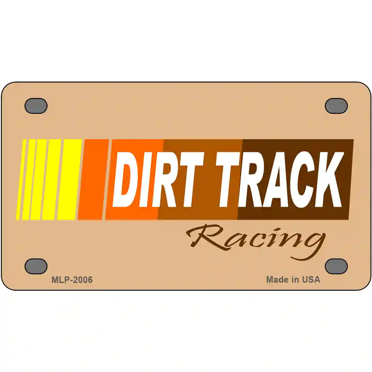 Dirt Track Racing Metal Novelty License Plate 4" x 2.2" (MLP)