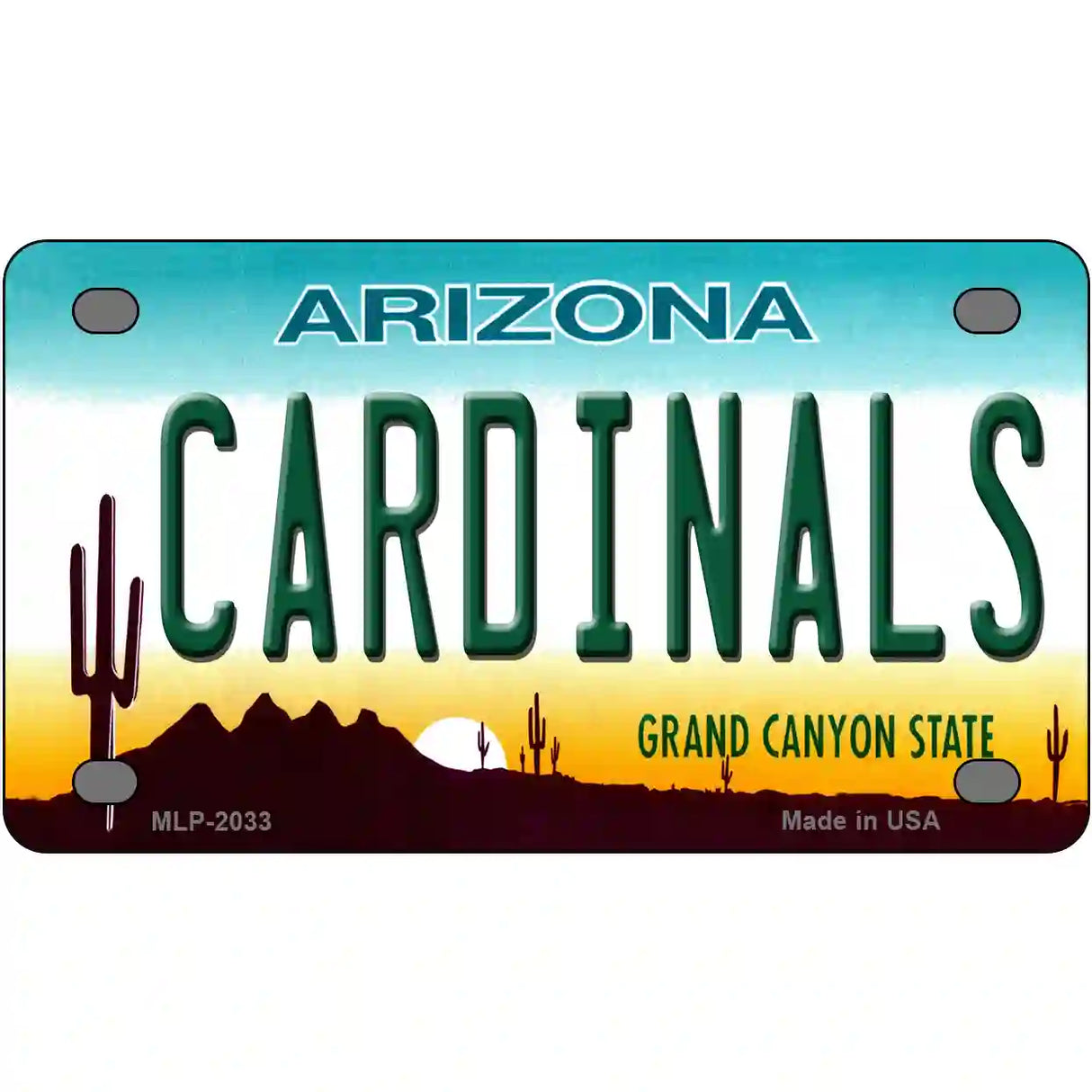 Cardinals Arizona State Novelty Metal License Plate 4" x 2.2" (MLP)