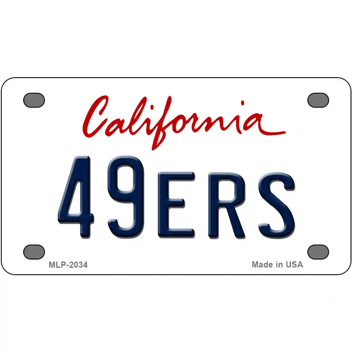 49ERS California State Novelty Metal License Plate 4" x 2.2" (MLP)