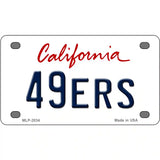 49ERS California State Novelty Metal License Plate 4" x 2.2" (MLP)