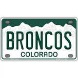 Broncos Colorado State Novelty Metal License Plate 4" x 2.2" (MLP)