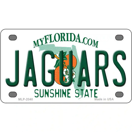 Jaguars Florida State Novelty Metal License Plate 4" x 2.2" (MLP)