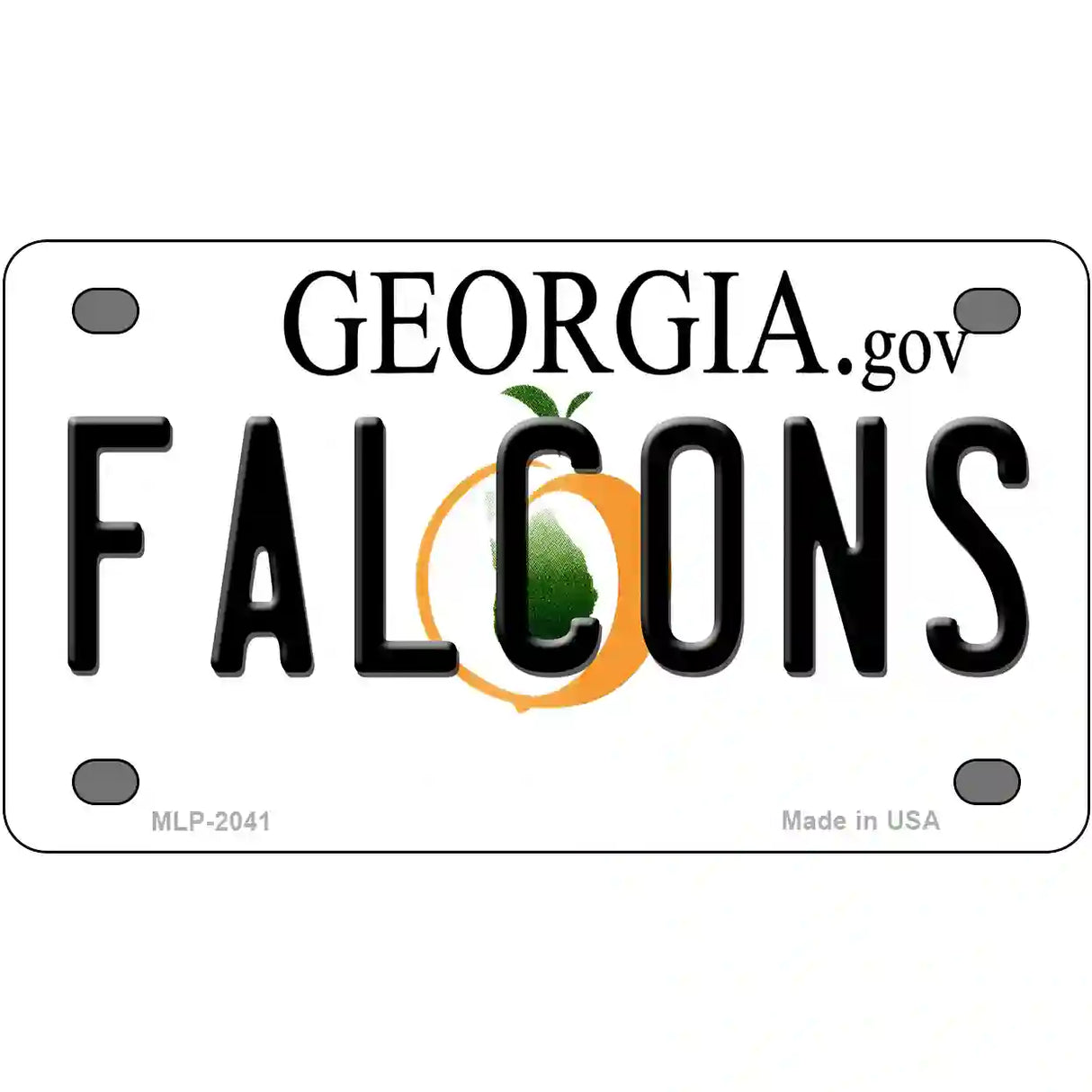 Falcons Georgia State Novelty Metal License Plate 4" x 2.2" (MLP)