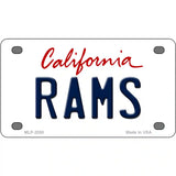 Rams California State Novelty Metal License Plate 4" x 2.2" (MLP)