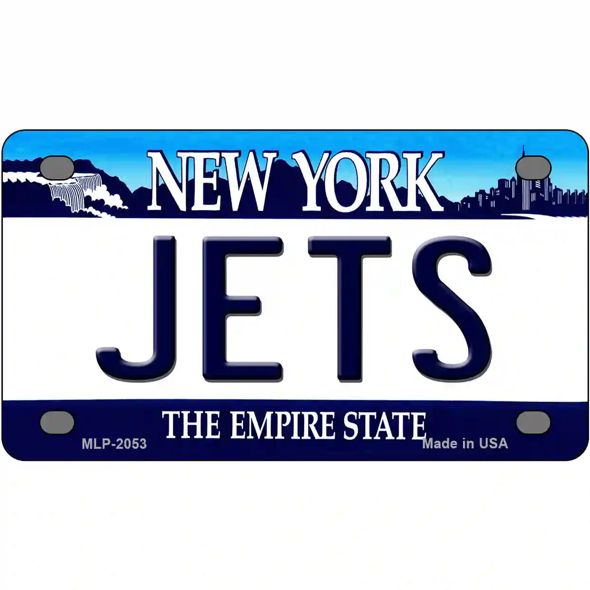 Jets New York State Novelty Metal License Plate 4" x 2.2" (MLP)