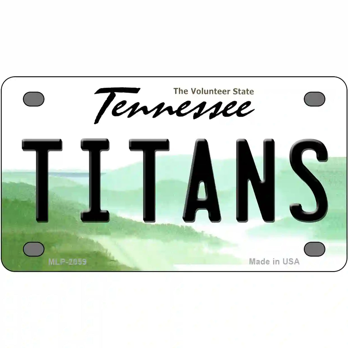 Titans Tennessee State Novelty Metal License Plate 4" x 2.2" (MLP)