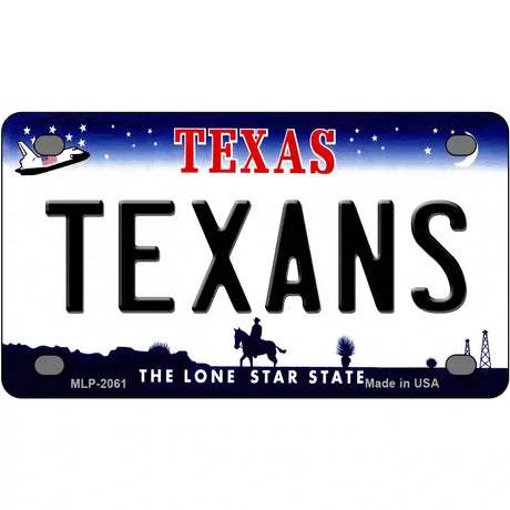 Texans Texas State Novelty Metal License Plate 4" x 2.2" (MLP)