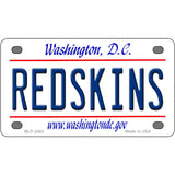 Redskins Washington State Novelty Metal License Plate 4" x 2.2" (MLP)