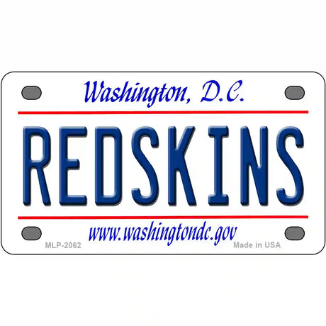 Redskins Washington State Novelty Metal License Plate 4" x 2.2" (MLP)