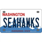 Seahawks Washington State Novelty Metal License Plate 4" x 2.2" (MLP)