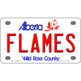 Flames Alberta Canada Province Metal Novelty License Plate 4" x 2.2" (MLP)