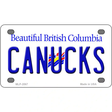 Canucks British Columbia Canada Province Metal Novelty License Plate 4" x 2.2" (MLP)