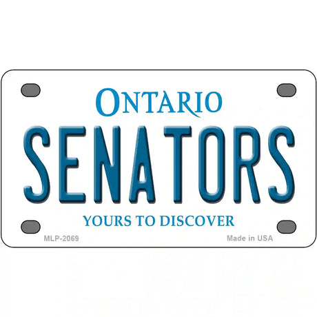 Senators Ontario Canada Province Metal Novelty License Plate 4" x 2.2" (MLP)