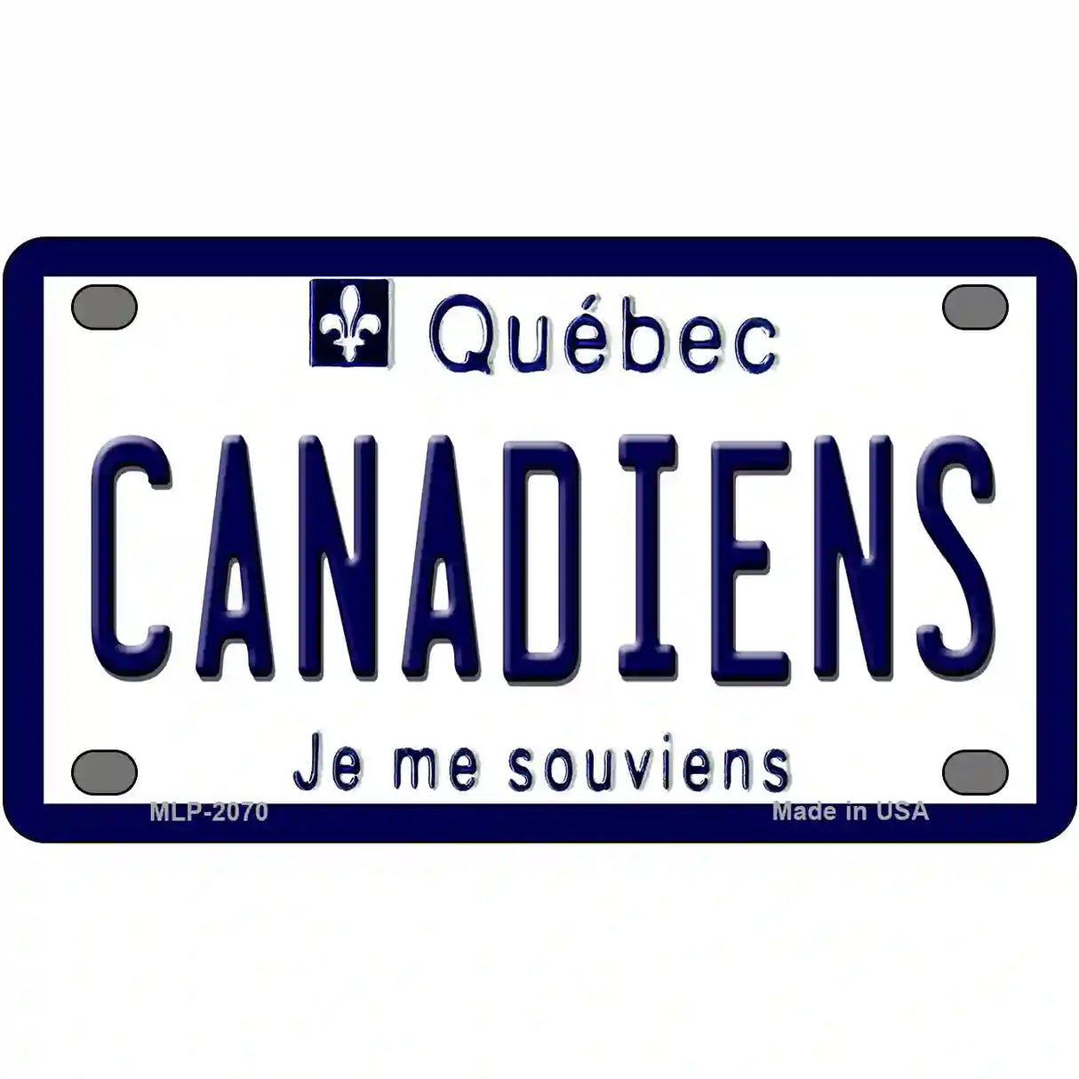 Canadiens Quebec Canada Province Metal Novelty License Plate 4" x 2.2" (MLP)