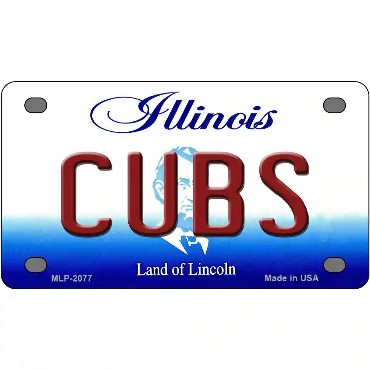 Cubs Chicago Illinois Novelty State Metal License Plate 4" x 2.2" (MLP)