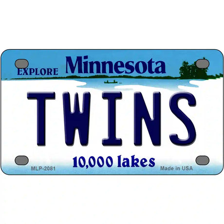 Twins Minnesota State Novelty Metal License Plate 4" x 2.2" (MLP)