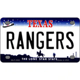 Rangers Texas State Novelty Metal License Plate 4" x 2.2" (MLP)