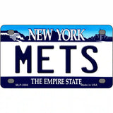 Mets New York State Metal Novelty License Plate 4" x 2.2" (MLP)