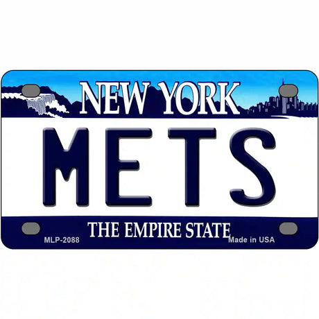 Mets New York State Metal Novelty License Plate 4" x 2.2" (MLP)