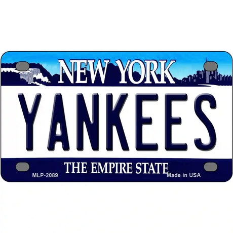 Yankees New York State Novelty Metal License Plate 4" x 2.2" (MLP)