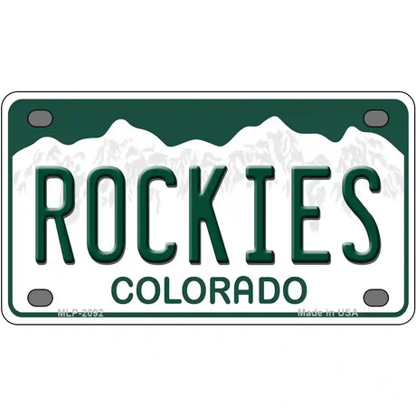 Rockies Colorado State Novelty Metal License Plate 4" x 2.2" (MLP)