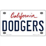 Dodgers California State Novelty Metal License Plate 4" x 2.2" (MLP)