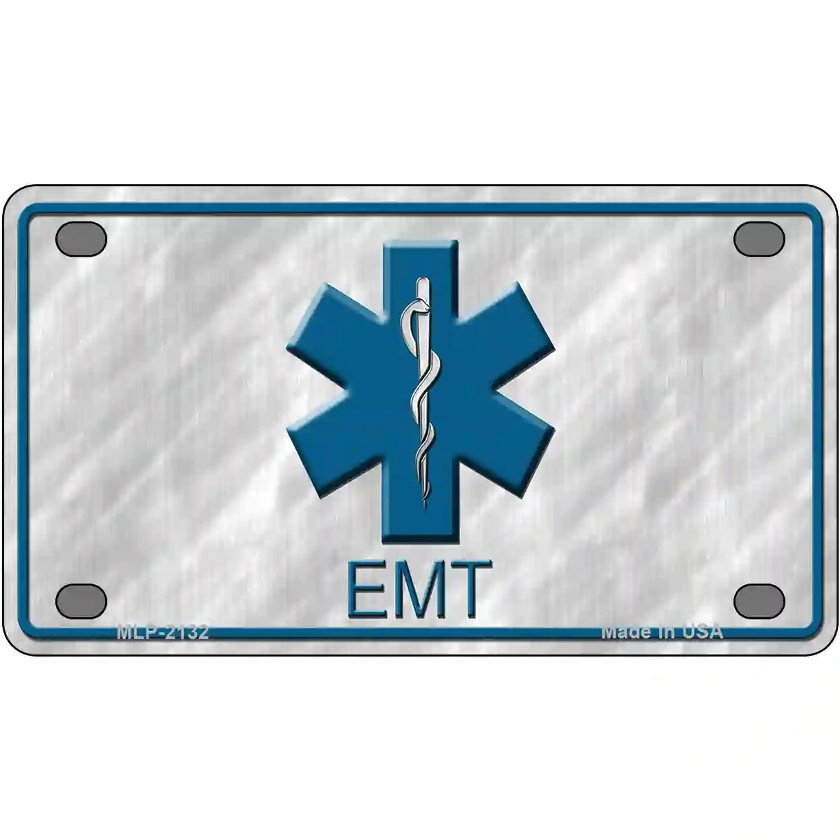 EMT Metal Novelty License Plate 4" x 2.2" (MLP)