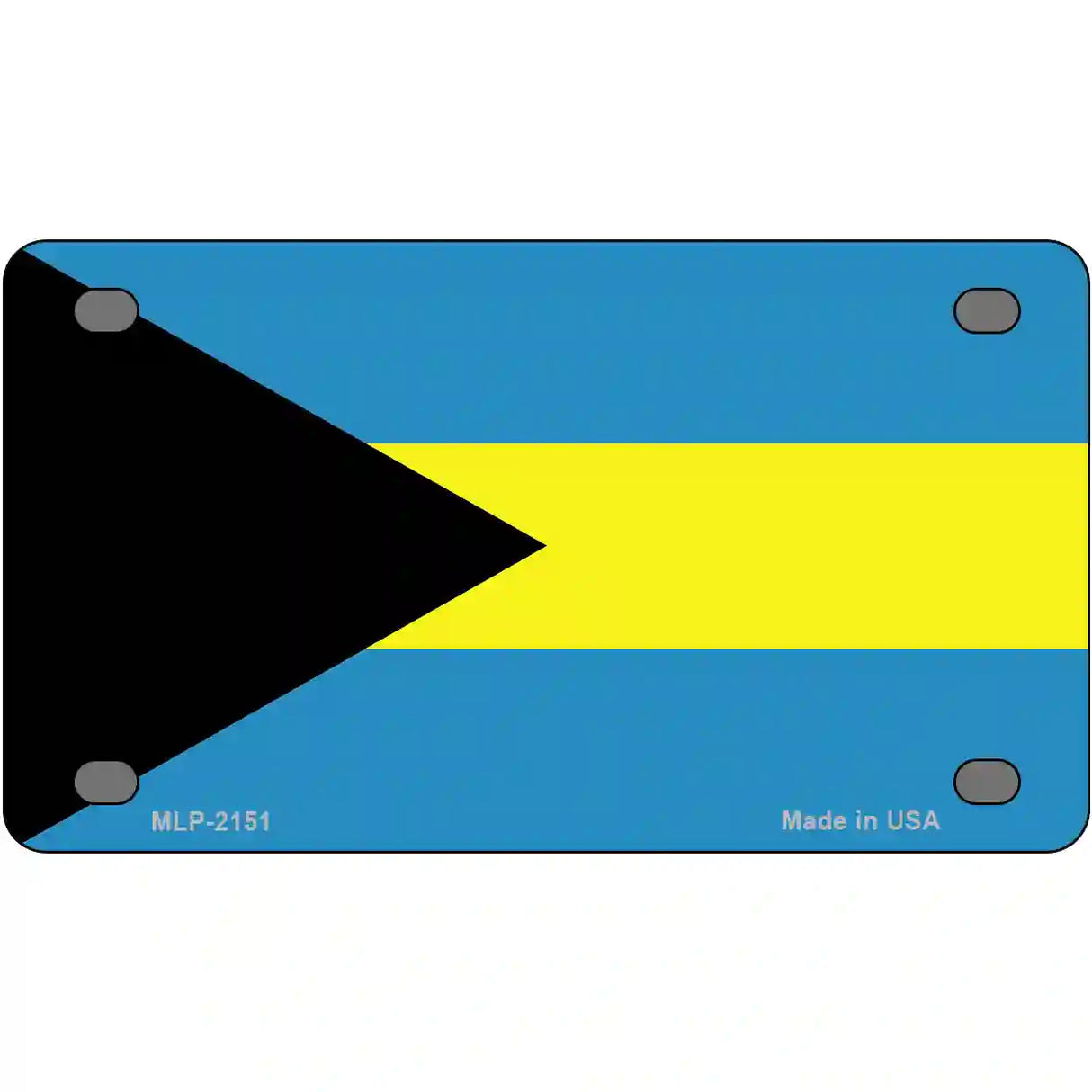 Bahamas Flag Metal Novelty License Plate 4" x 2.2" (MLP)