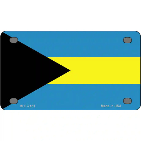 Bahamas Flag Metal Novelty License Plate 4" x 2.2" (MLP)