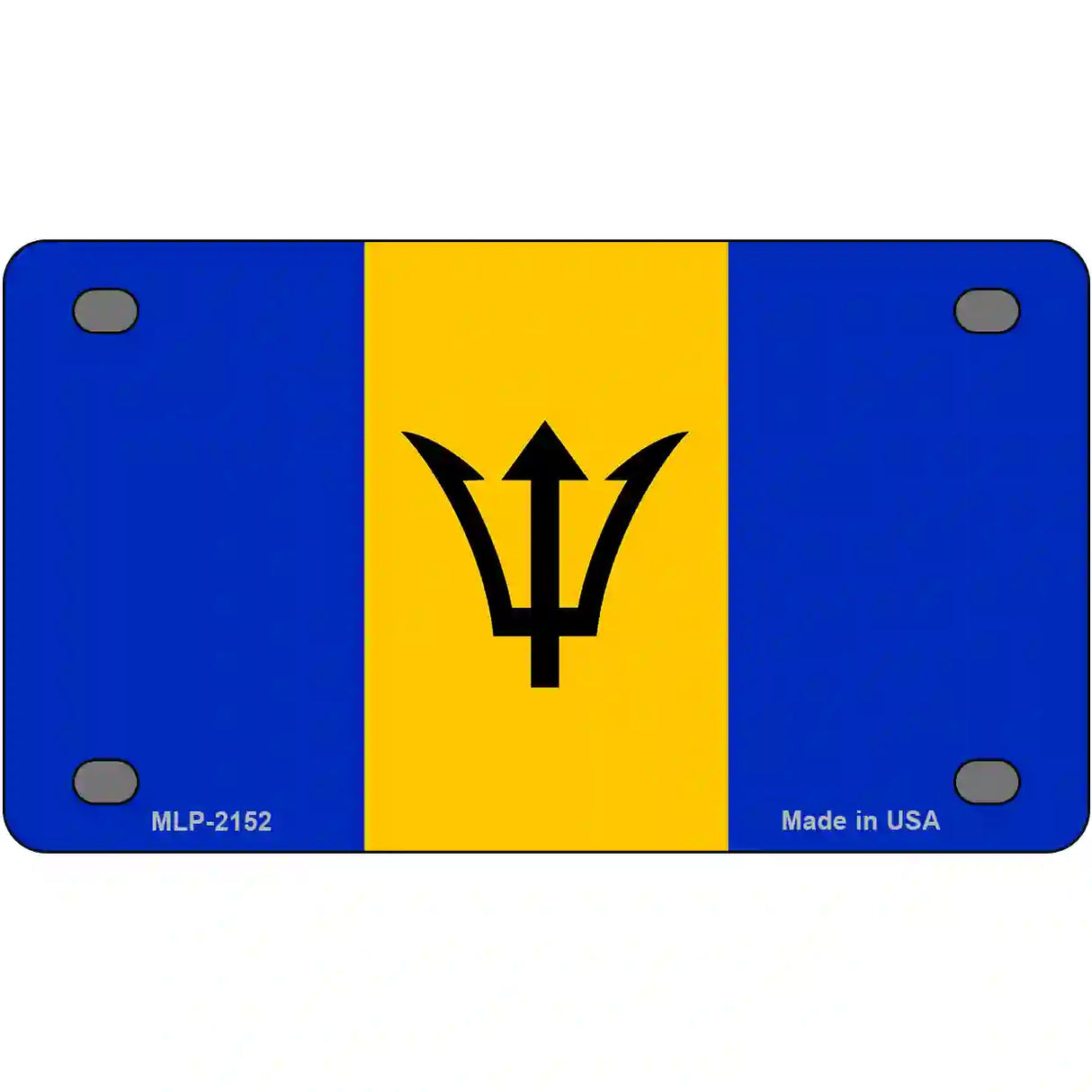 Barbados Flag Metal Novelty License Plate 4" x 2.2" (MLP)