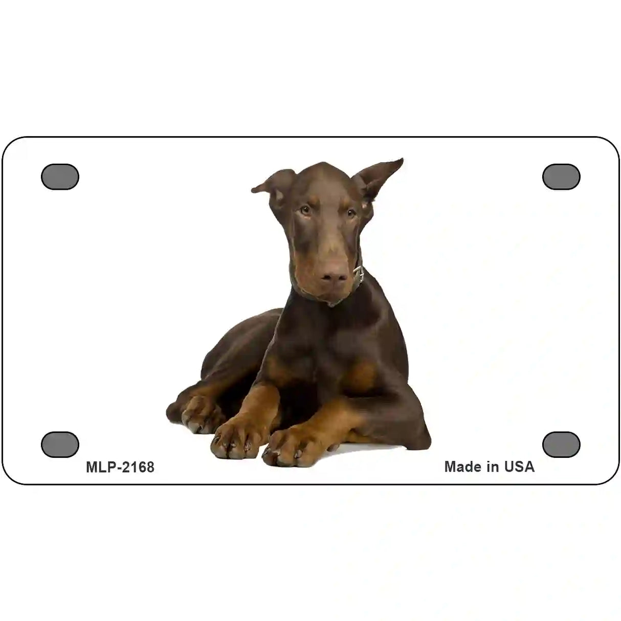 Doberman Pinscher Dog Metal Novelty License Plate 4" x 2.2" (MLP)