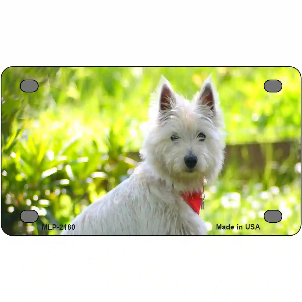 West Highland Dog Terrier Metal Novelty License Plate 4" x 2.2" (MLP)