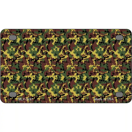 Camouflage Metal Novelty License Plate 4" x 2.2" (MLP)