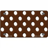 White Brown Polka DotsMetal Novelty License Plate 4" x 2.2" (MLP)