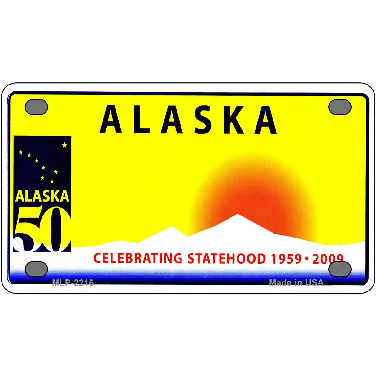 Alaska State Blank Novelty Metal License Plate 4" x 2.2" (MLP)