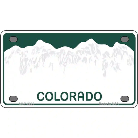 Colorado Green Blank Novelty Metal License Plate 4" x 2.2" (MLP)