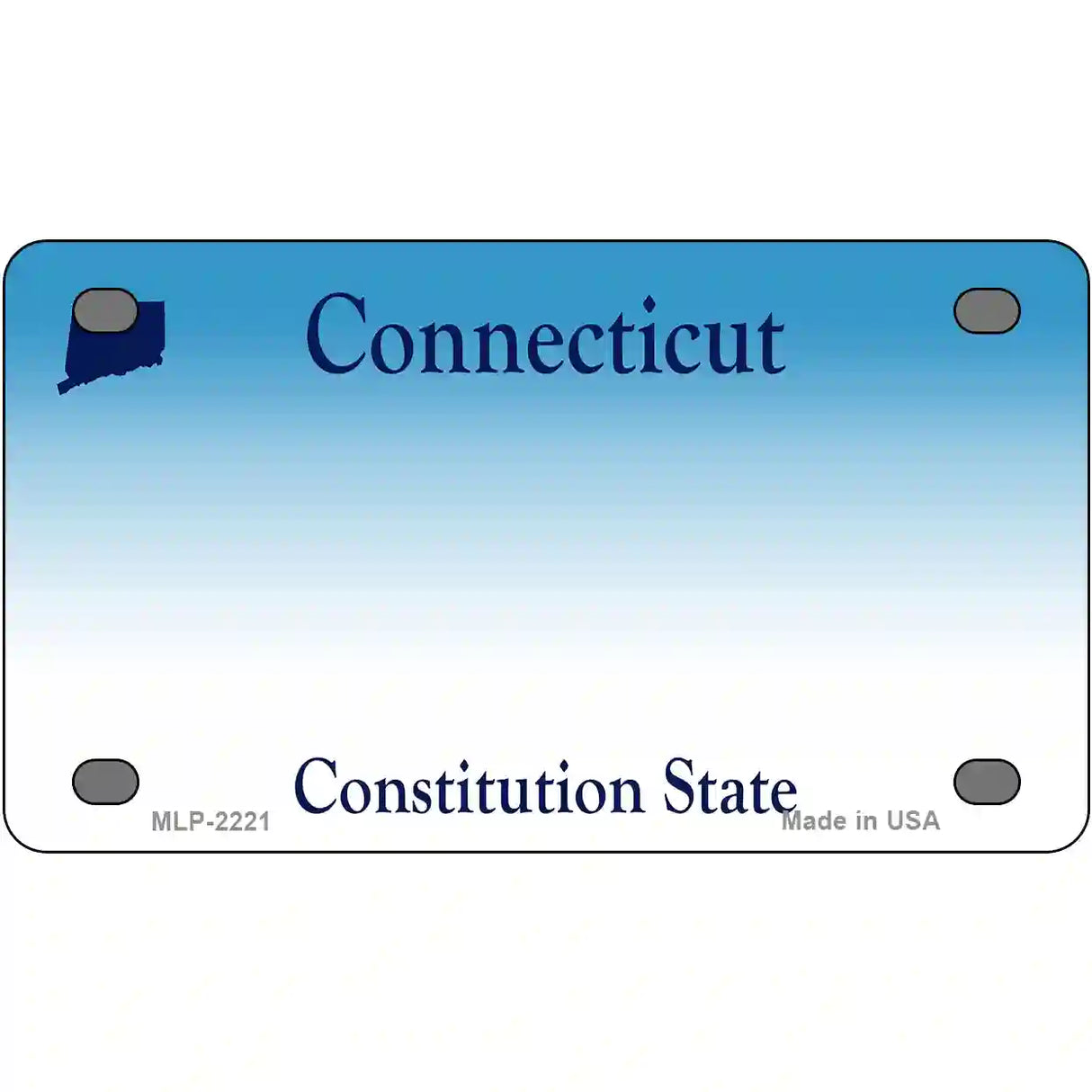 Connecticut State Blank Novelty Metal License Plate 4" x 2.2" (MLP)