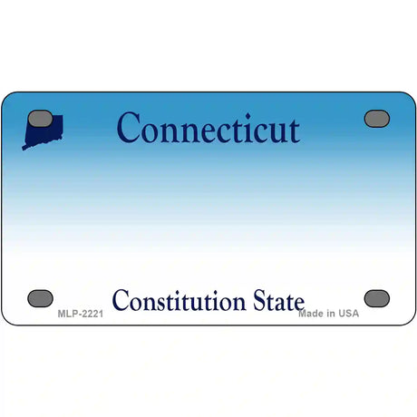 Connecticut State Blank Novelty Metal License Plate 4" x 2.2" (MLP)