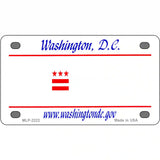 Washington DC State Novelty Blank Metal License Plate 4" x 2.2" (MLP)