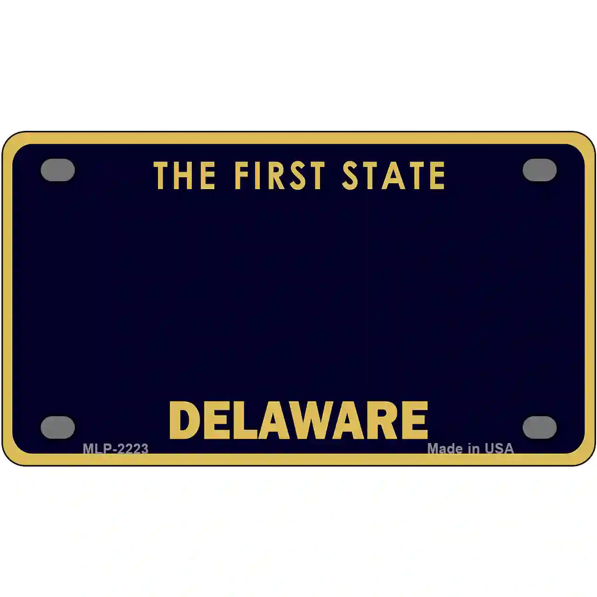 Delaware State Blank Novelty Metal License Plate 4" x 2.2" (MLP)