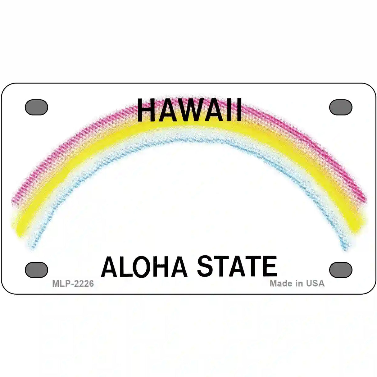 Hawaii Novelty State Blank Metal License Plate 4" x 2.2" (MLP)