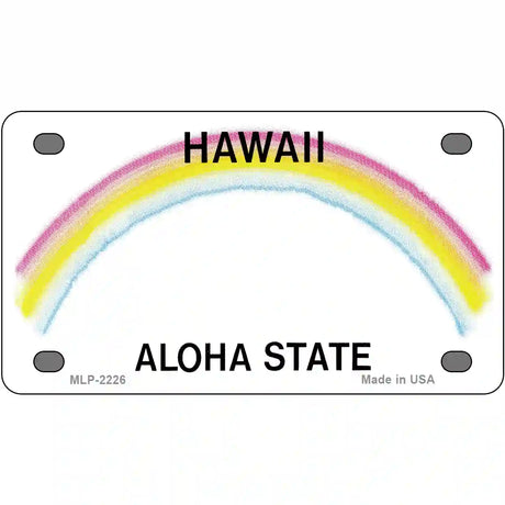 Hawaii Novelty State Blank Metal License Plate 4" x 2.2" (MLP)