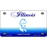 Illinois Novelty State Blank Metal License Plate 4" x 2.2" (MLP)